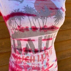 Vintage Vantage Haiti Much Love Custom Tie Dye Shirt Size S